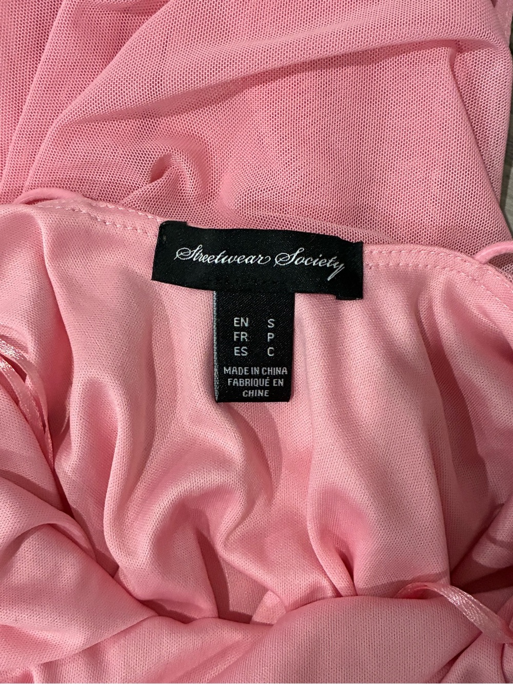 Streetwear Society - Pink Ruched Slip Dress